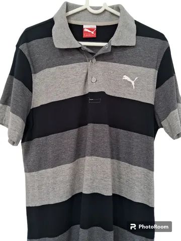 Camisa polo Puma cinza usada original