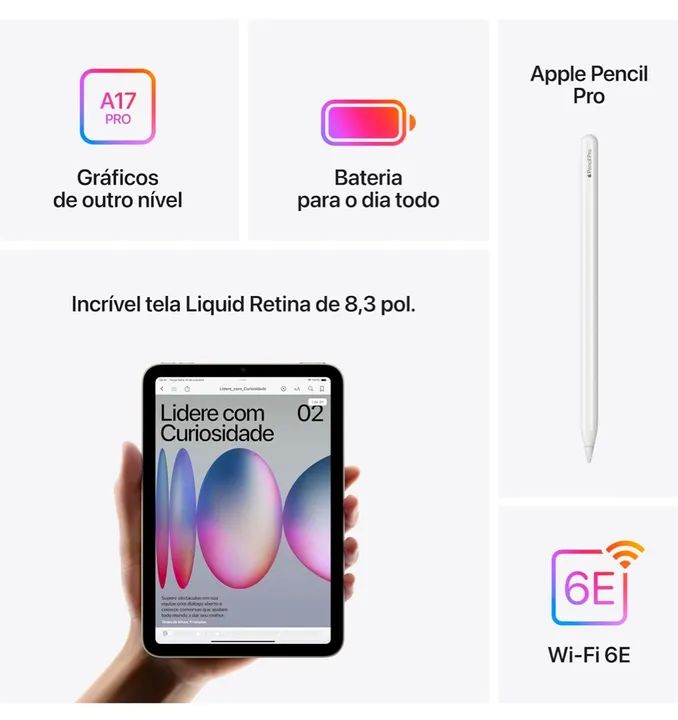 iPad mini A17 Pro2024  (Wi-Fi, de 128 GB) A2993  - Foto 3