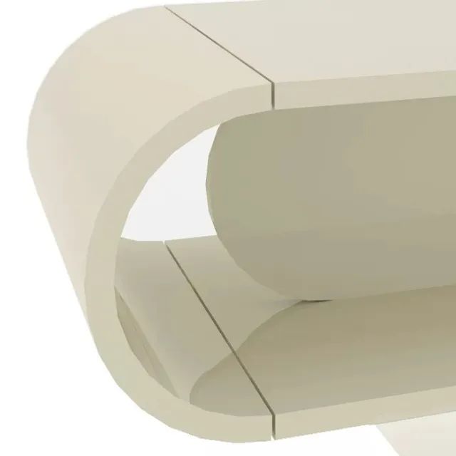 Mesa de Centro com Pés Vidro Nobre 88cm Off White **nova na caixa** - Foto 3