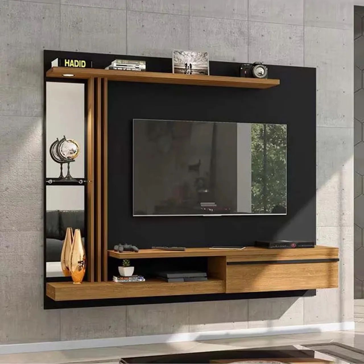 Painel C/LED e Detalhe Ripado rf544