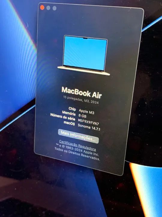 MacBook Air m3 15? polegadas na garantia Apple - Foto 2