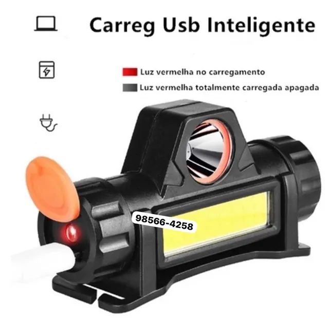 Lanterna de cabeça 2 luminárias - Foto 2