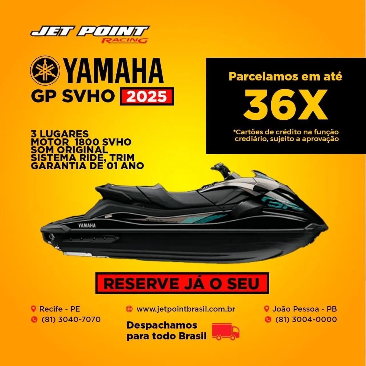 JET SKI YAMAHA 2025/2026 É NA JET POINT®, Recebemos seu JET, Parcelamos 36x - Foto 11