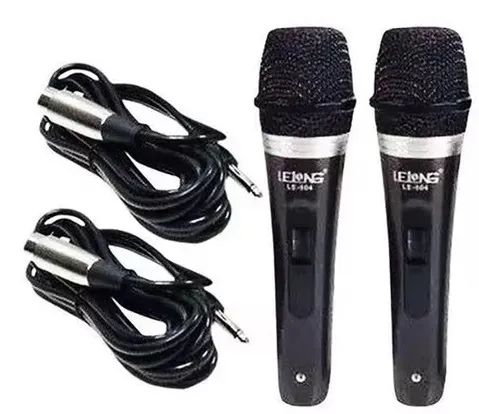 Kit 2 Microfone Profissional + Cabo 4m Lelong Le-904 Cor Preto - Foto 5
