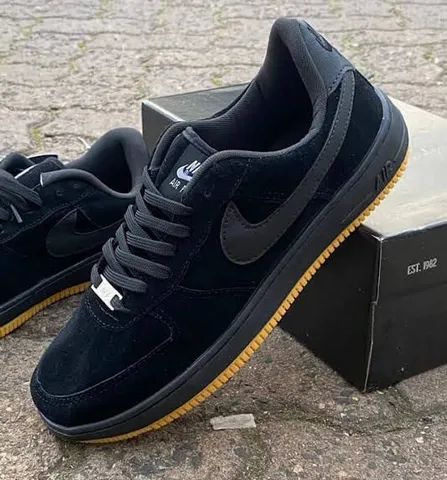 Tênis Nike Air Force Preto/Camurça 38 ao 43 Calçados