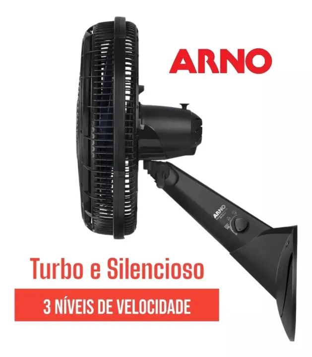 ESTADO DE NOVO - Ventilador de parede Arno Xtreme Force Breeze 40cm 127V, preto (perfeito) - Foto 2