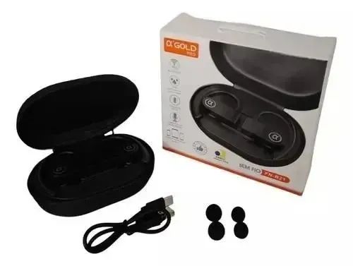 Fone De Ouvido Bluetooth -Esportivo- fnb21 Gold Loja Coimbra Computadores Entregamos - Foto 3
