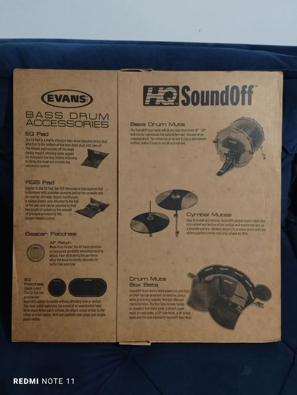 Pele de bateria Evans eq4 20" - Foto 3