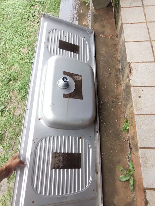 Pia de cozinha em aço inox - Foto 3