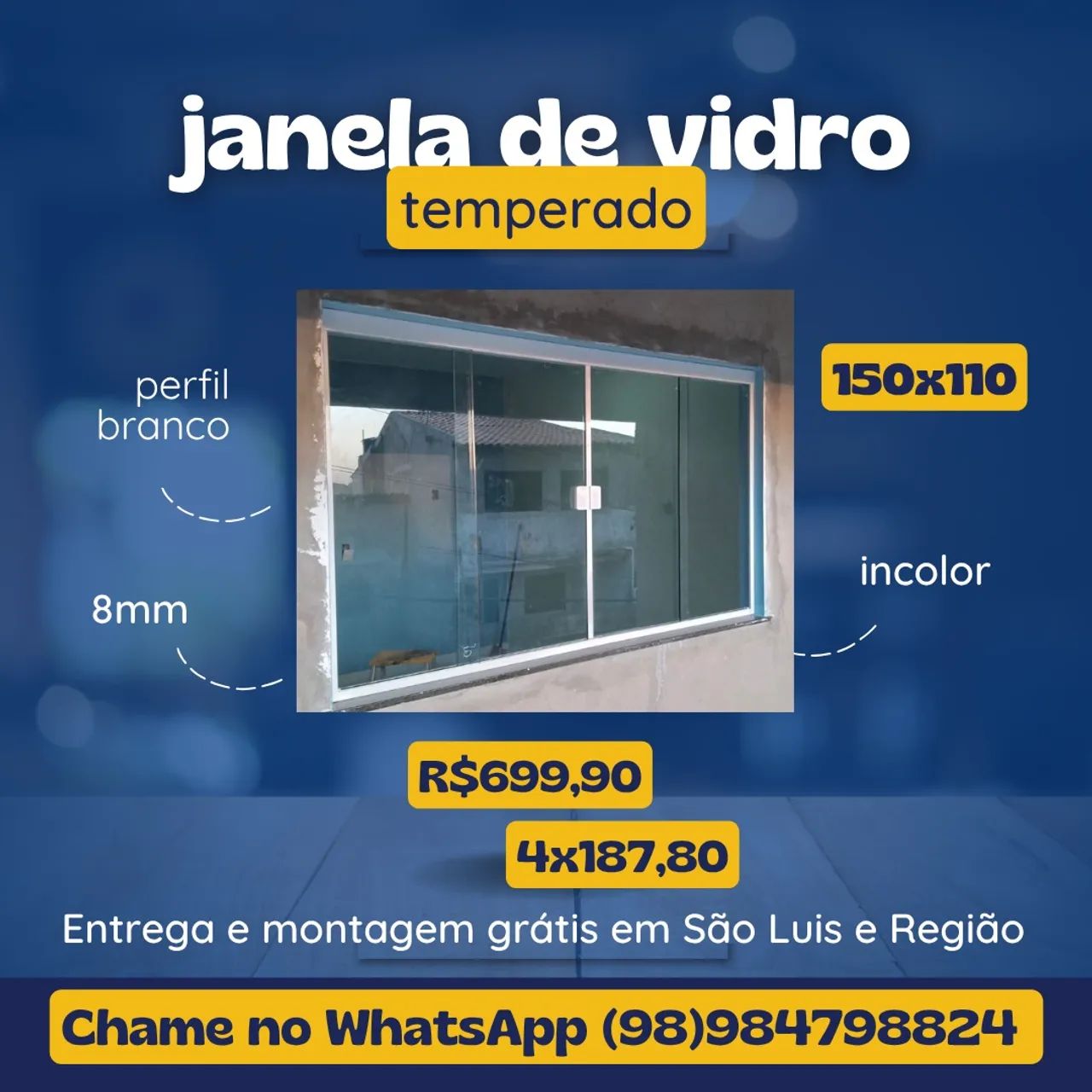 Janela de Vidro Temperado  - Foto 3