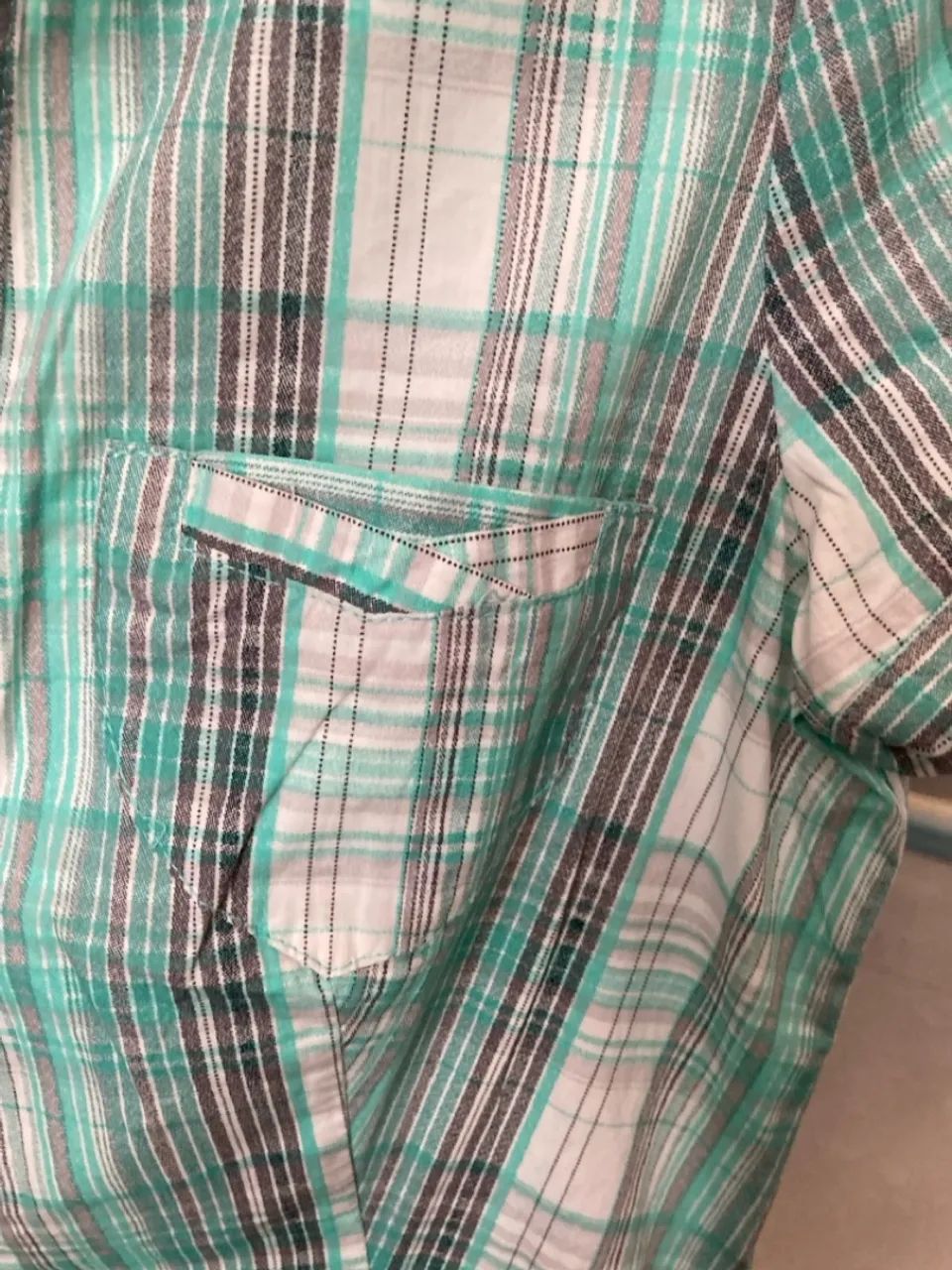 Vestido Plaid Verde e Branco, novo  - Foto 2