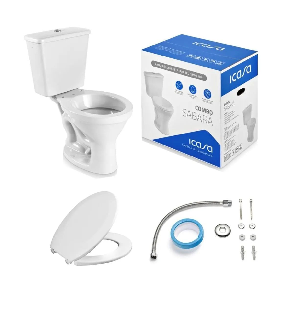 Conjunto de Vaso Sanitário Icasa Sabará - Novo