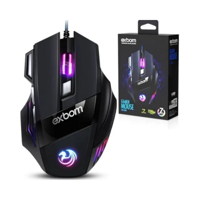 Mouse Gamer 7 Botões Exbom 3200DPI - Foto 2