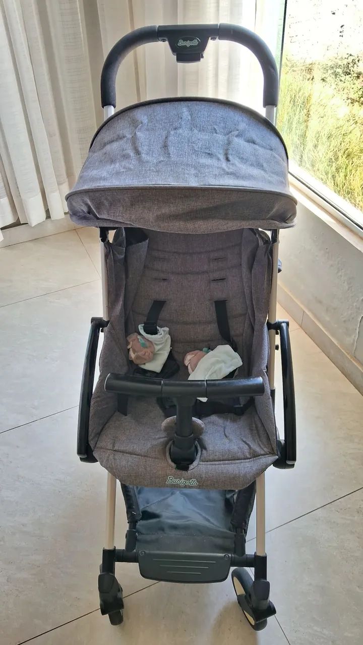 Carrinho de bebê burigotto up cinza - Foto 4