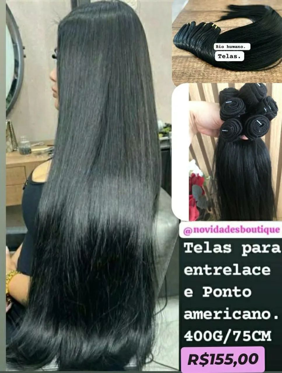 Apliques de cabelo tic tac bio humano  - Foto 3
