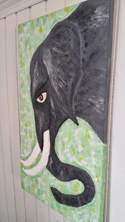 Quadro Decorativo Tela Elefante para Casa/Escritório/Gourmet  - Foto 3