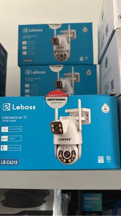 Câmera dupla de segurança externa Wi-Fi com visão noturna 