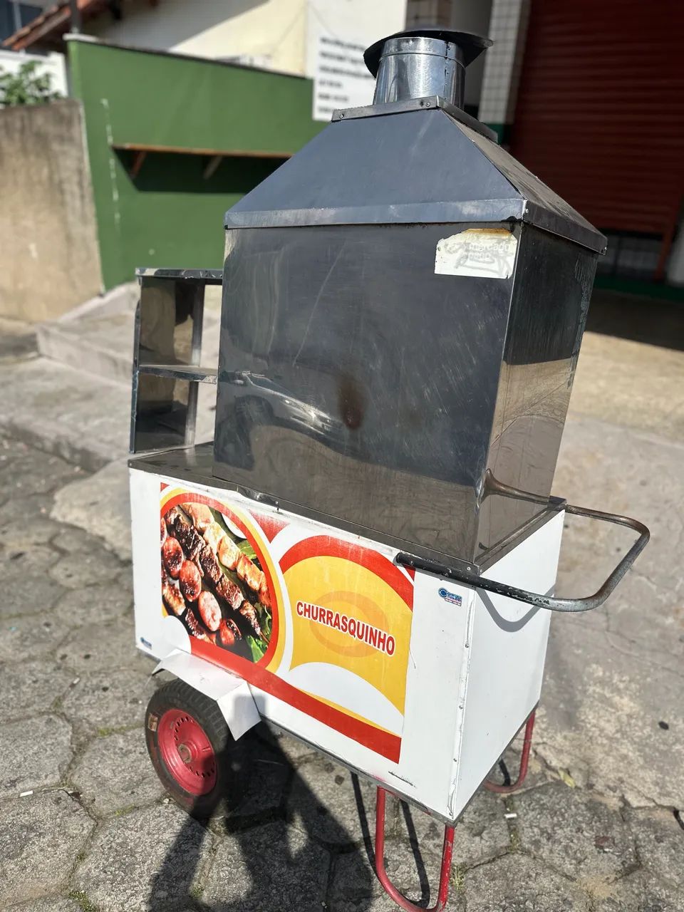 Carrinho de churrasco Aço inox - Seminovo - Foto 3