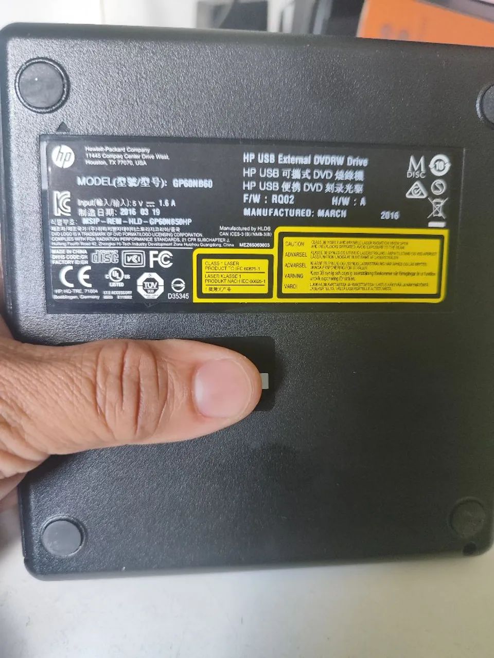 Unidade DVD RW HP Externo - Foto 2