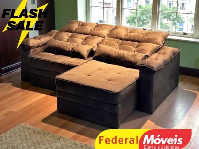 Sofá 2,00m Retrátil e Reclinável - Mega Promoção! - Foto 4