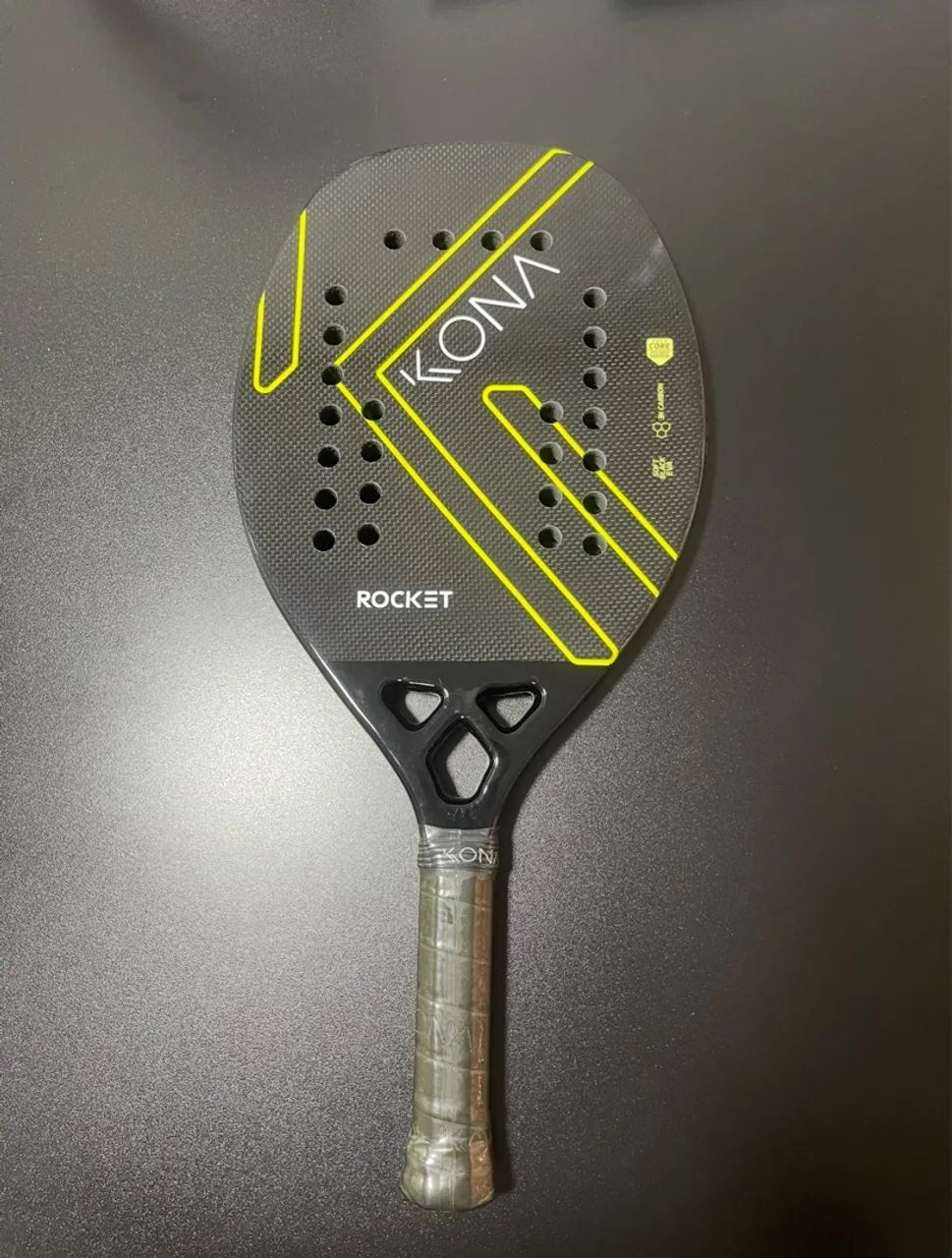 Raquete de Beach Tennis Kona Rocket Carbono 3k Nova Fortaleza 