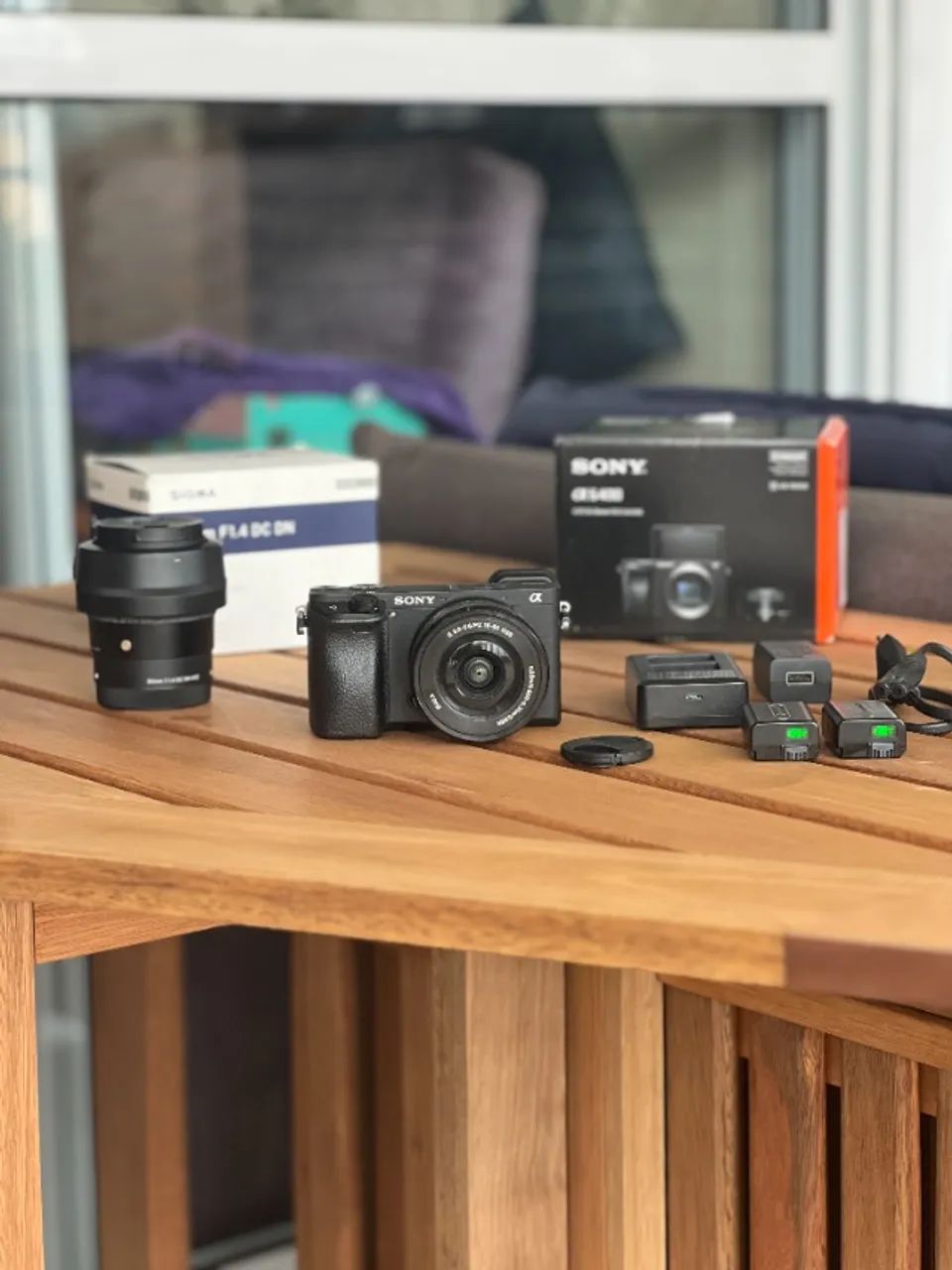 Kit Sony A6400 Com Lentes sony 16-50mm e sigma 30mm 1.4