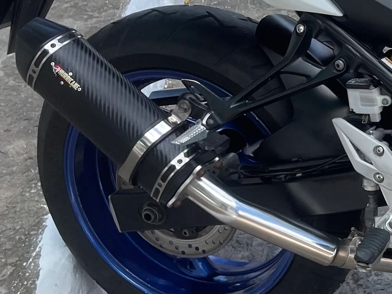 Ponteira esportiva Hurricane evolution carbon + Link pipe inox - Foto 2