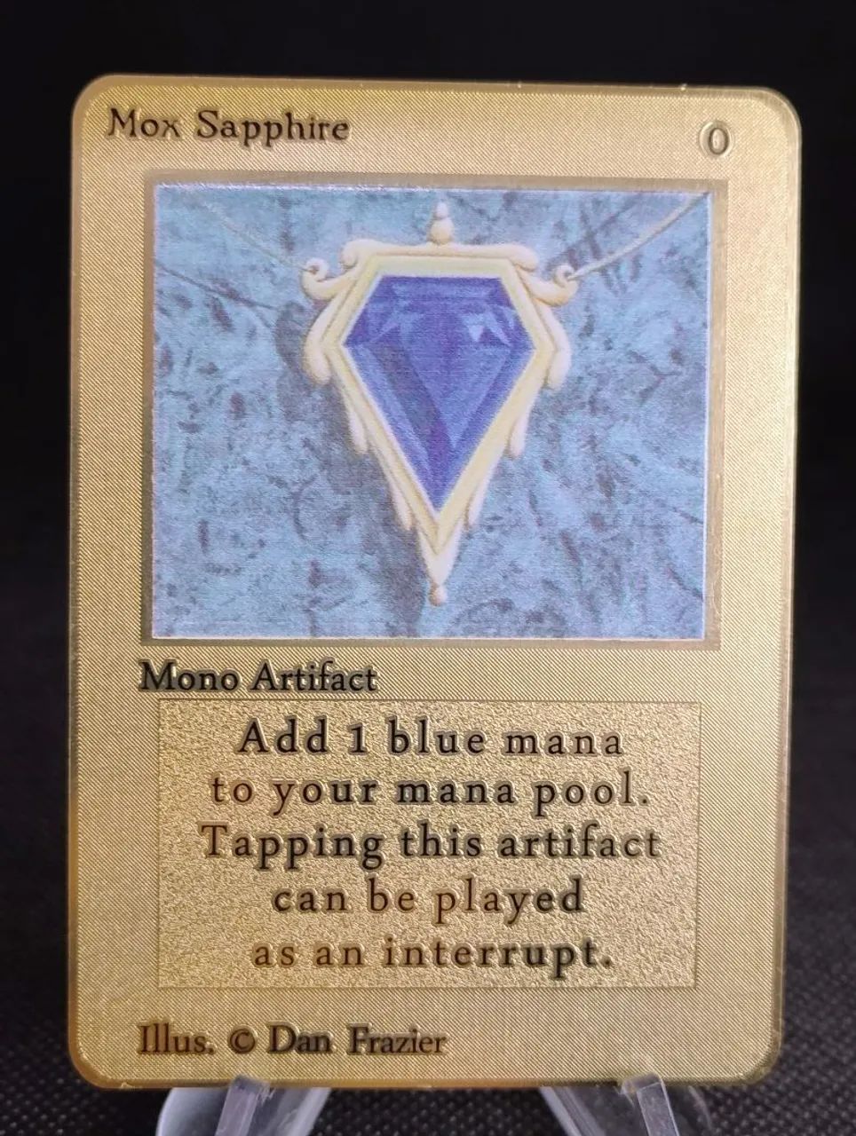 Mox Sapphire (Carta Customizada de Metal) Magic The Gathering