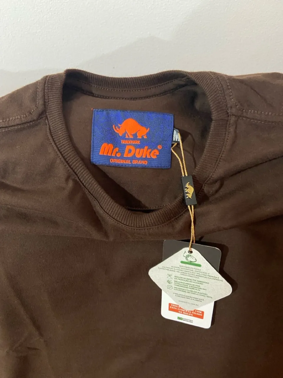 Camiseta Mr. Duke Original Brand Marrom - Terra cota e Mostarda