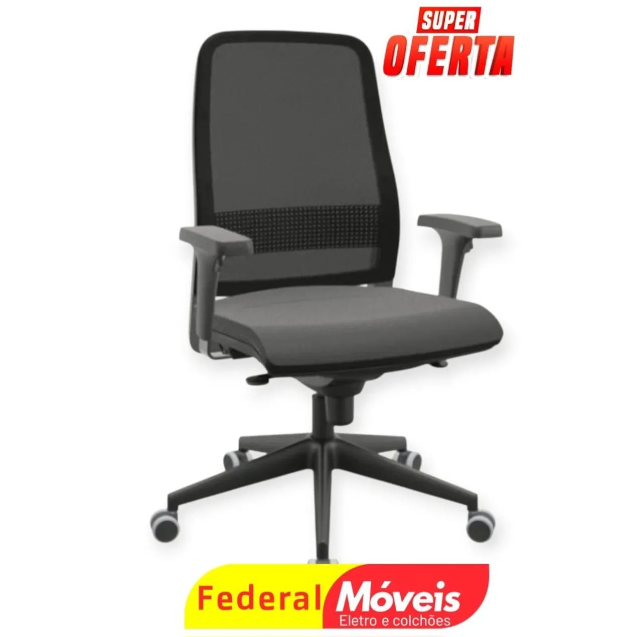 Cadeira Presidente sem Apoio de Cabeça - Assento Curvin - NOVA - Confortável e elegante