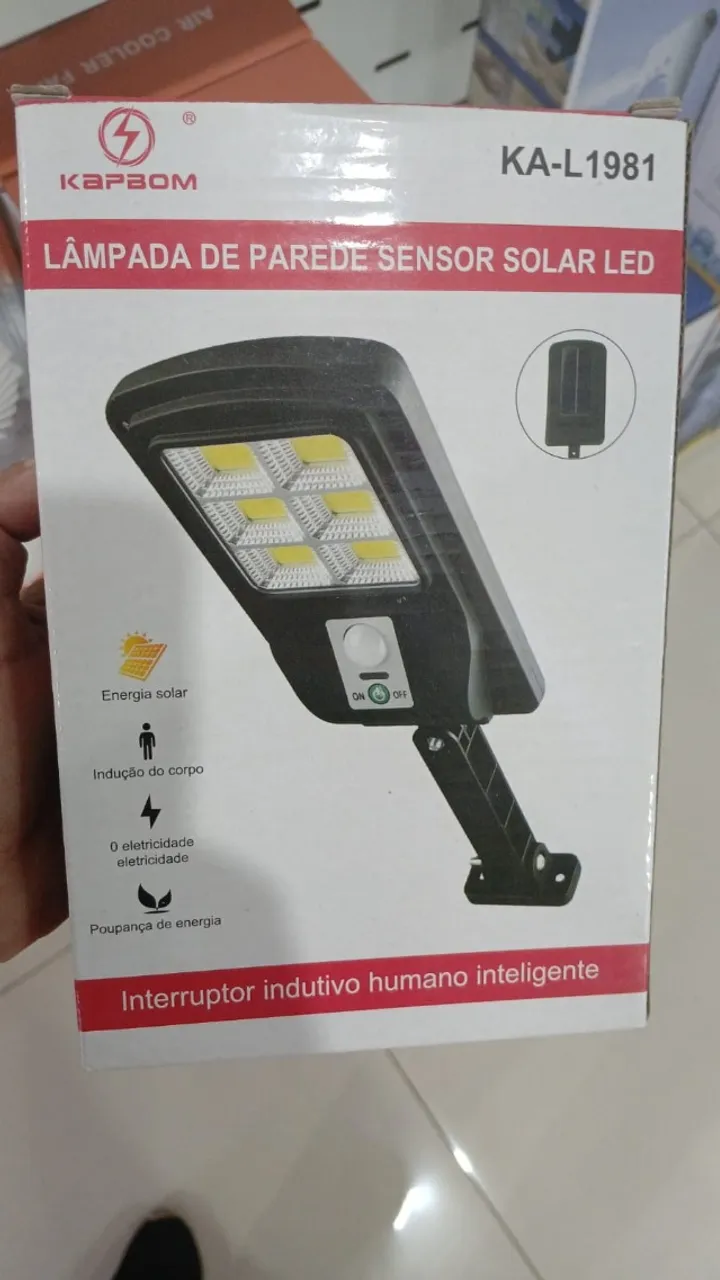 Lâmpada de Parede com Sensor Solar Led KA-L1981