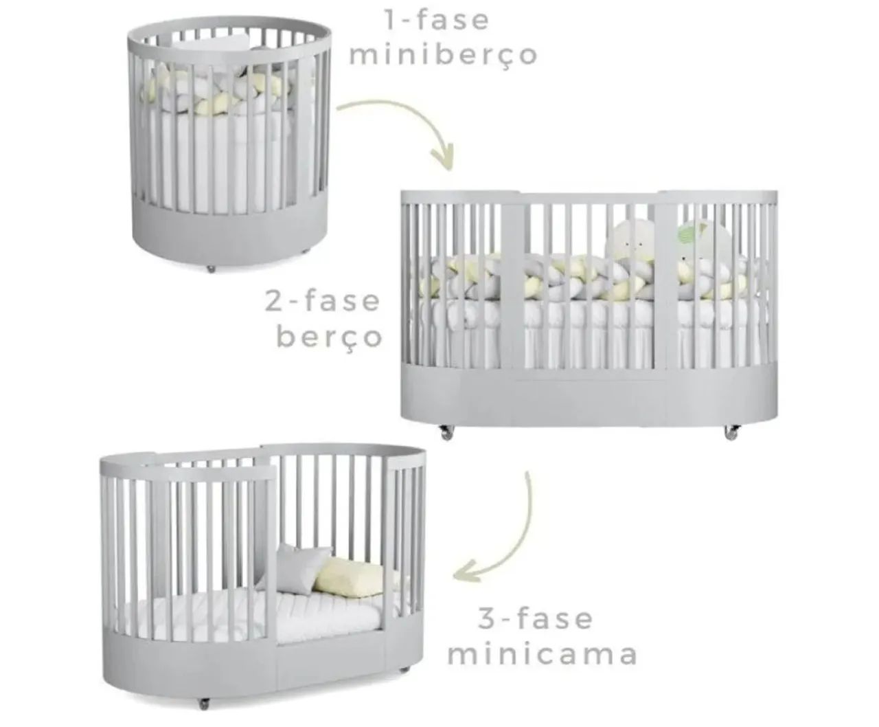 Berço Evolutivo + 2 Colchões Ortobom  - Foto 2