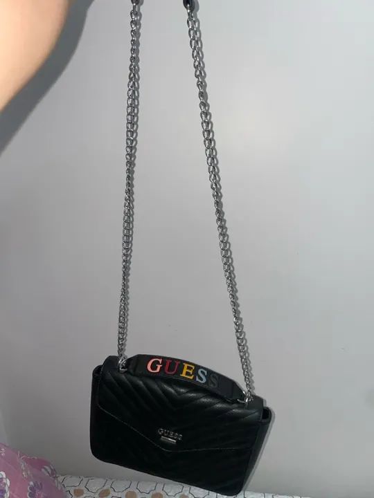 Bolsa Guess Preta Importada Los Angeles - Foto 3
