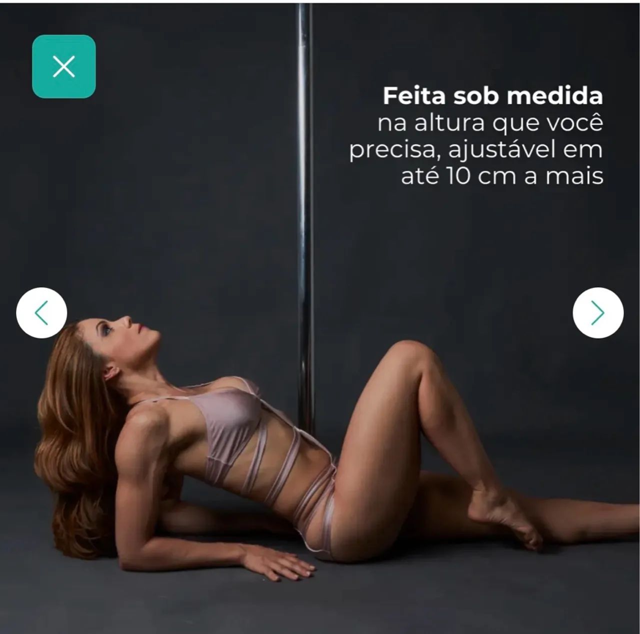 BARRA DE POLE DANCE GAIA POLE / HEPOLY - QUICK LOCK - SOB MEDIDA - USADA POUQUÍSSIMA VEZES