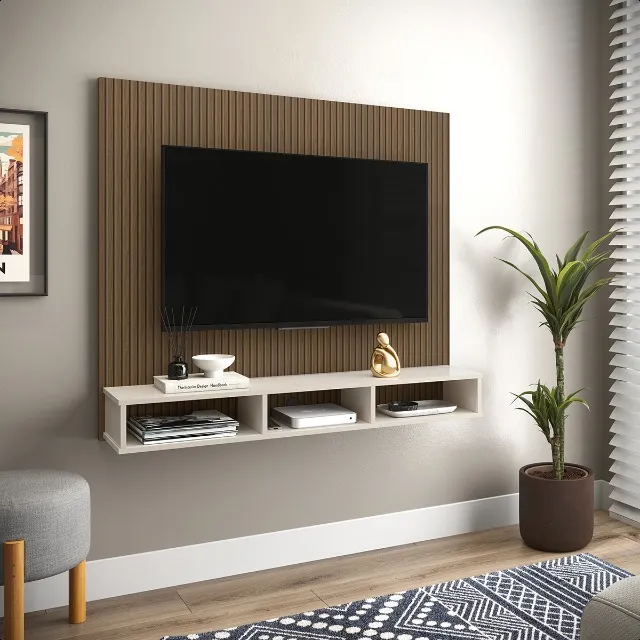 Painel Para TVs até 50 polegadas várias cores Pintura 3D Ripado NOVO