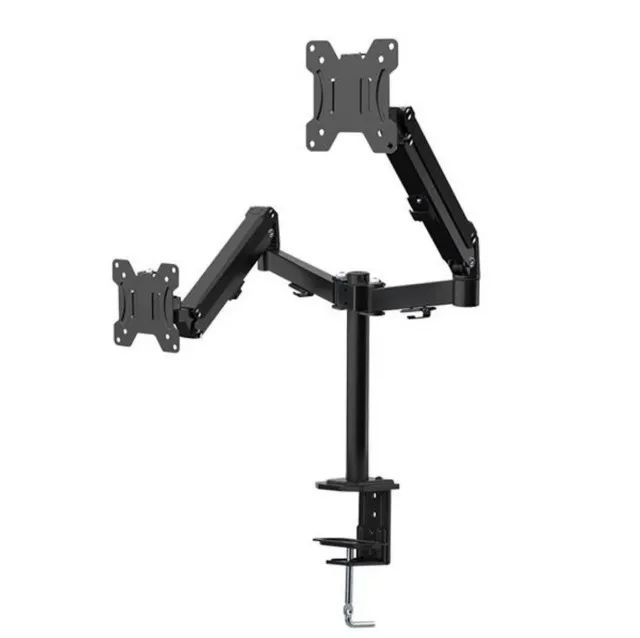 Suporte De Mesa para 2 Monitores de 17 a 27 Ajuste De Altura e Pistão a Gás Novo - Foto 3