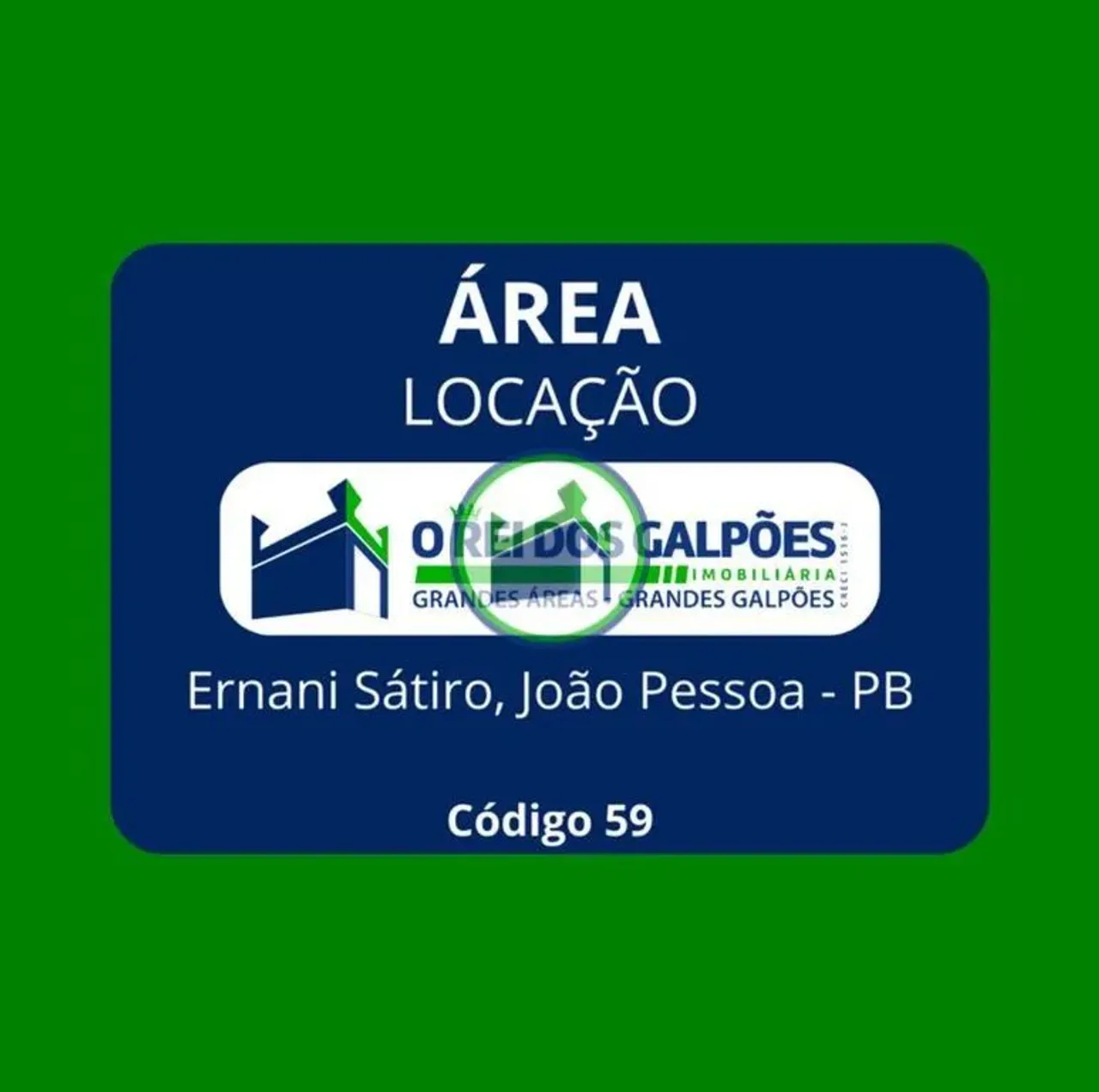 O REI DOS GALPÕES- ALUGA Excepcional Área no Distrito de João Pessoa