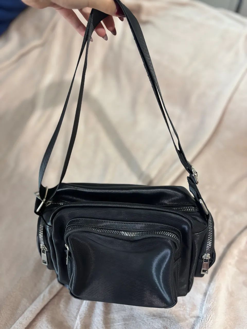 Bolsa preta satinato  - Foto 3