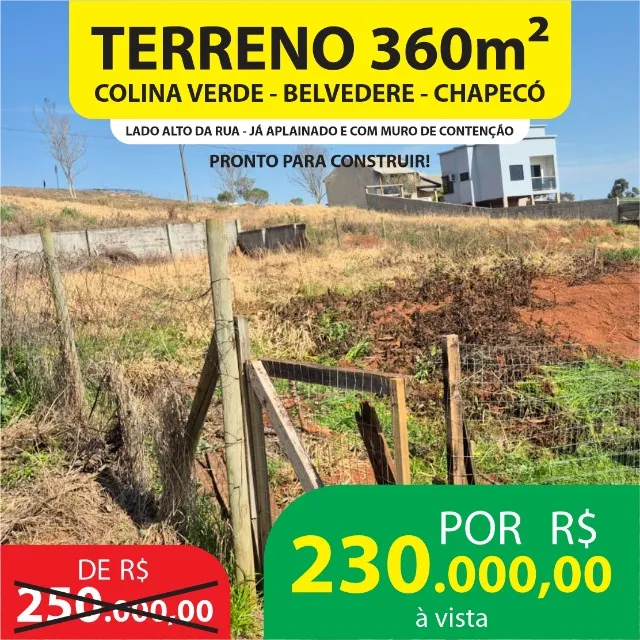 Terreno 12x30m no Colina Verde, Chapecó - Oportunidade!