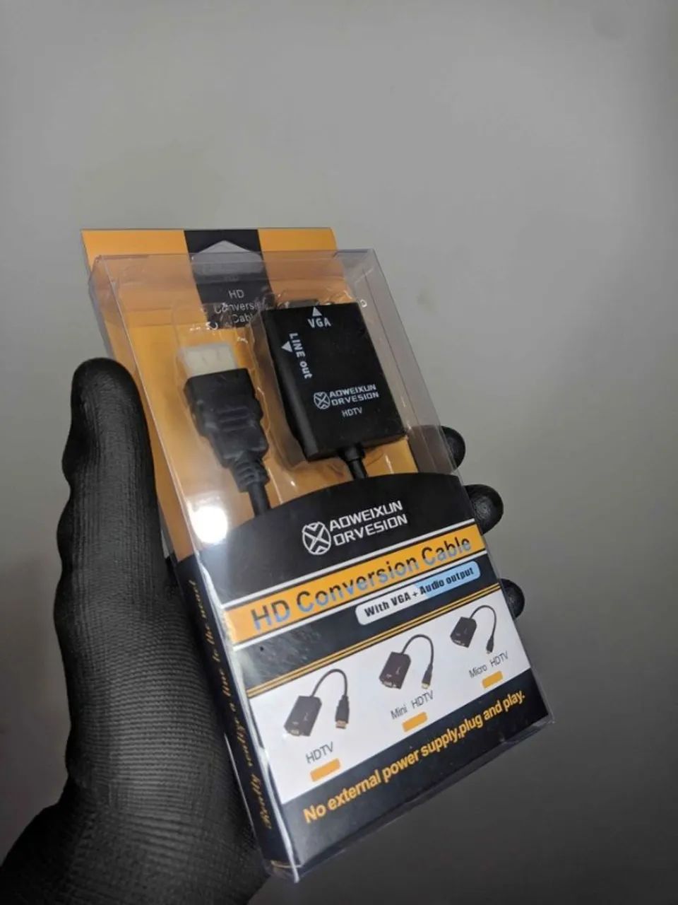 Cabo Adaptador Conversor Hdmi Para Vga Com Saída P2 De Áudio - Foto 4