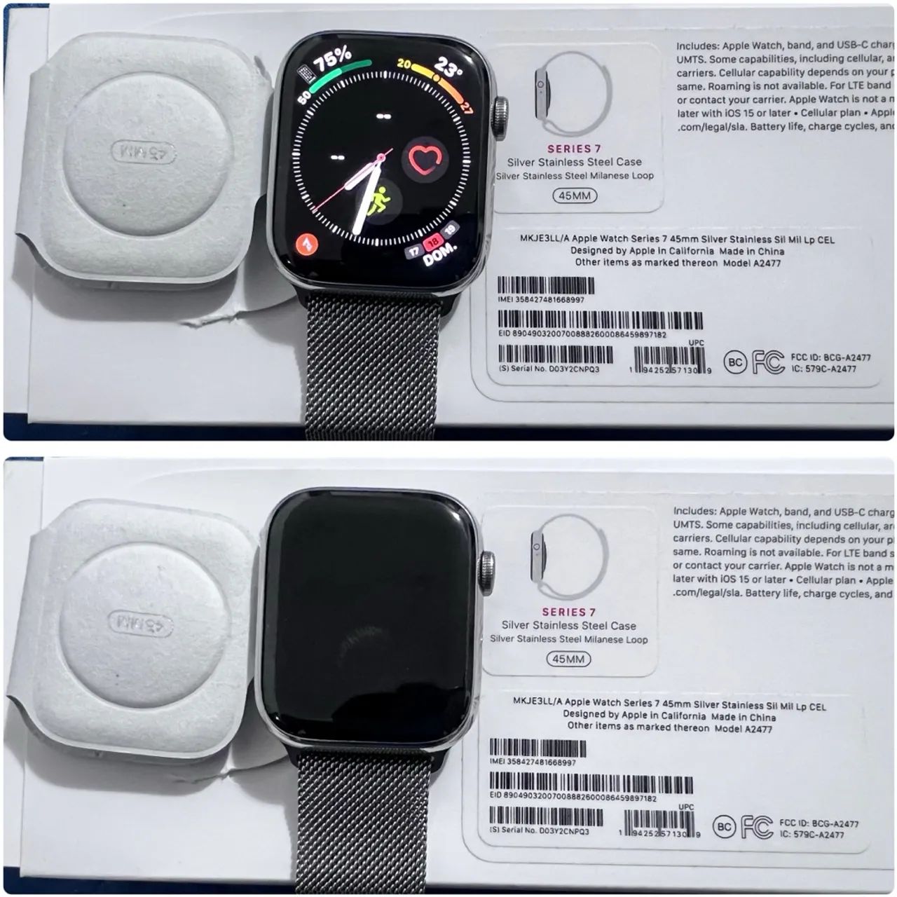 Apple Watch Series 7 45mm Prata - seminovo 