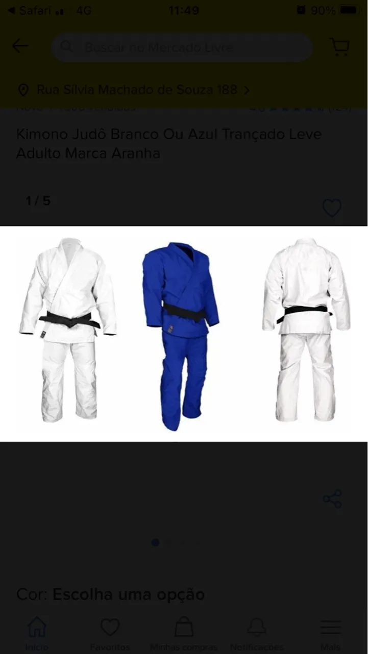 Kimono azul trancado