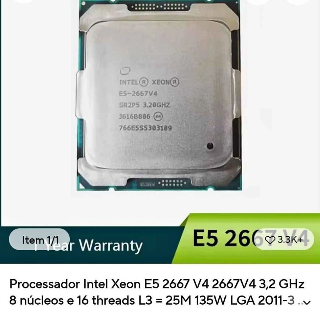 Placa-Mãe X99 PR9 - e5 2667 v4  - Foto 2