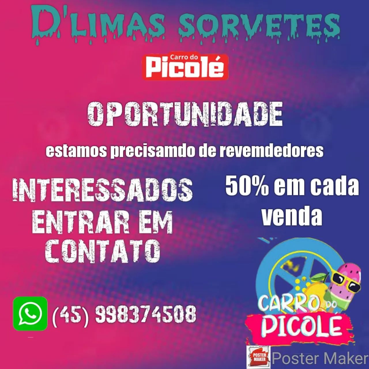 D'LIMAS SORVETES - Oportunidade para Revendedores