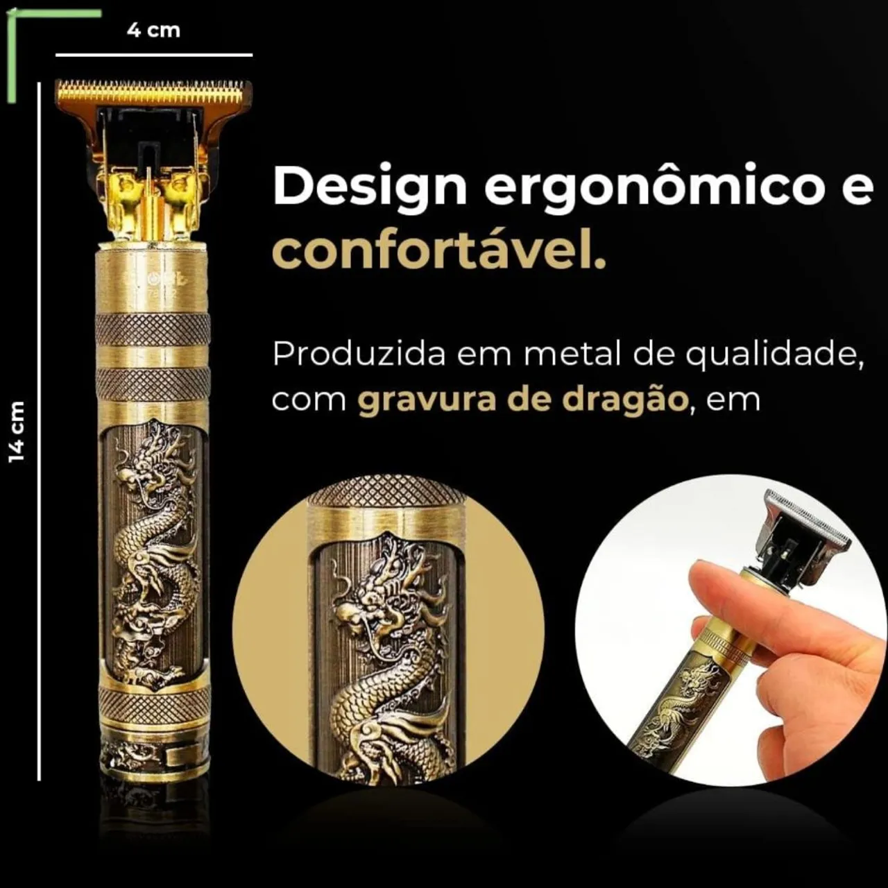 Máquina de Cortar Cabelo Profissional com Design Ergonômico