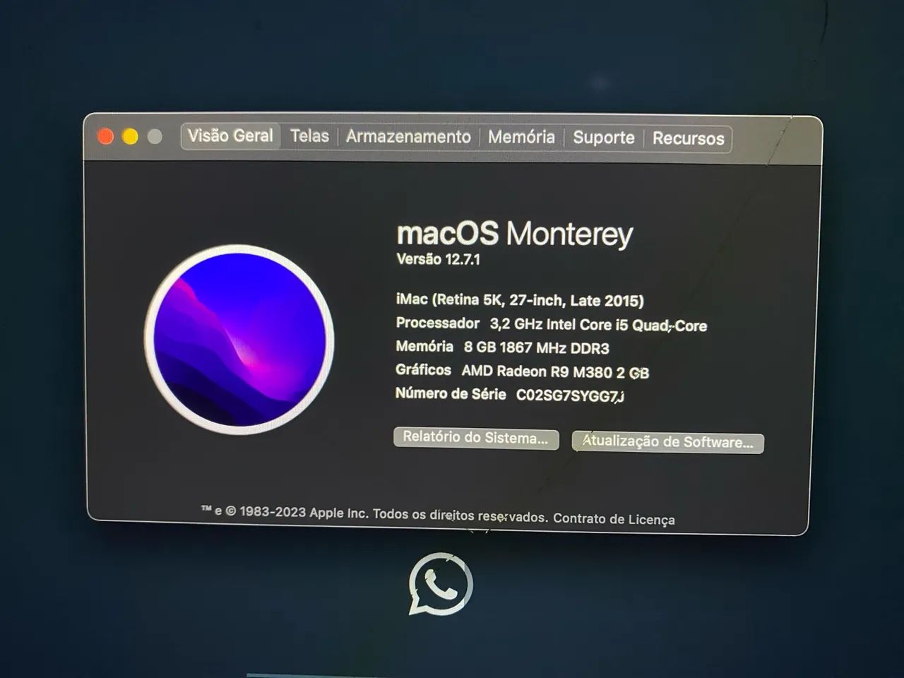 iMac 2015 27? i5/8Gb/1 Tera (Leia com Atenção) - Foto 4