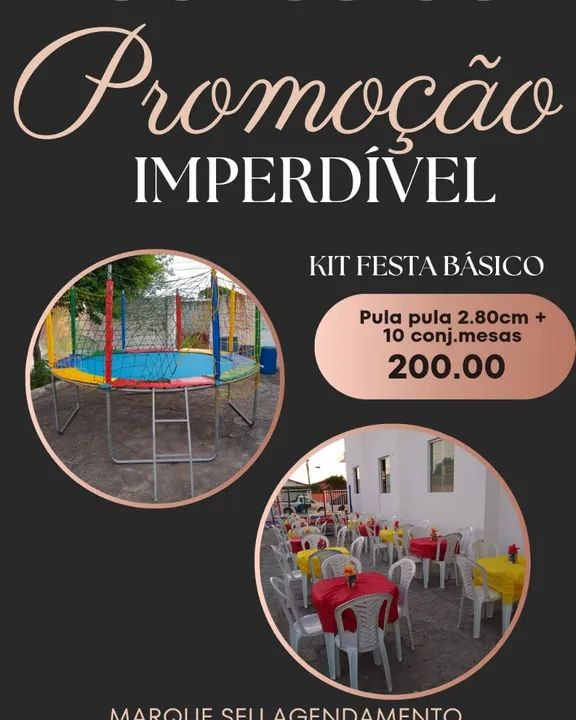 Aluguel combo pula + certo conjuntos de mesas  - Foto 2