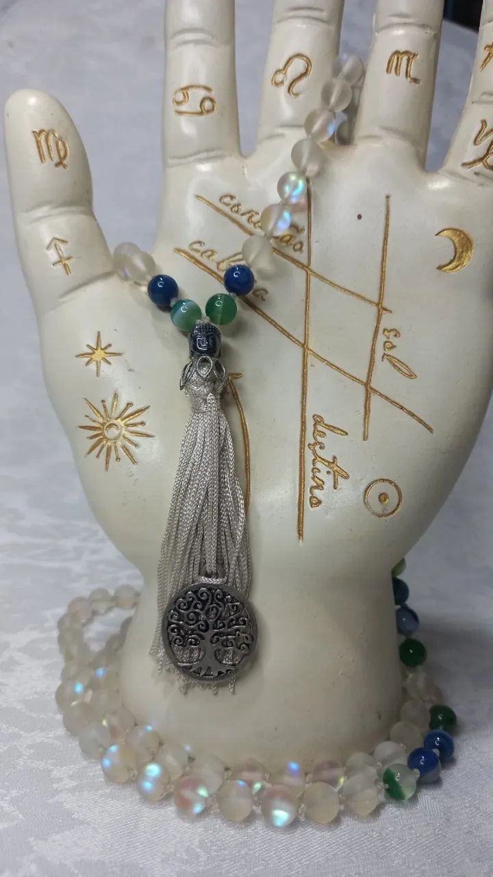 Japamala Artesanal - Murano e Ágatas Azul e Verde