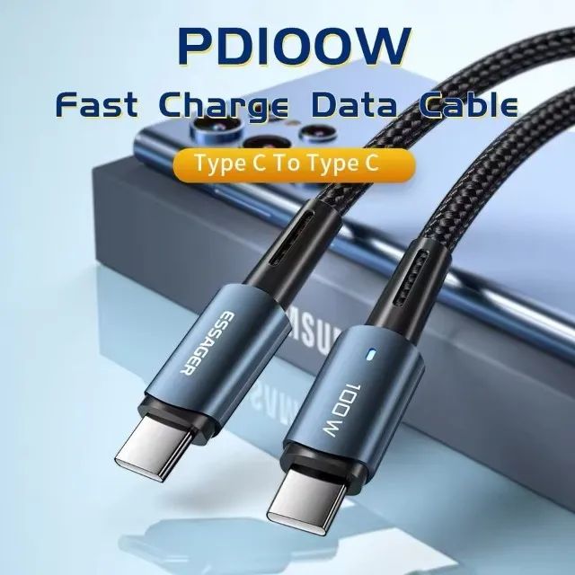 Cabo USB-C Essager 100W Fast Charger - Original e de Alta Qualidade - Foto 5