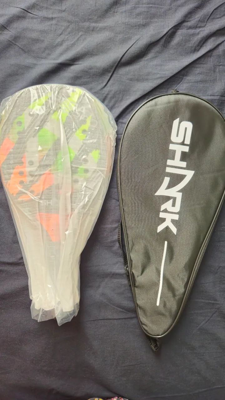 Raquete de Beach Tennis Shark Predator Pro 22mm 2025 Nova - Foto 4